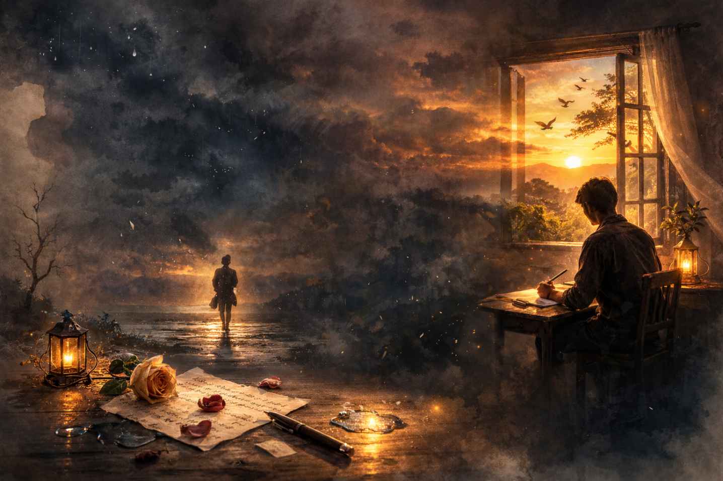 Contemplation at sunset